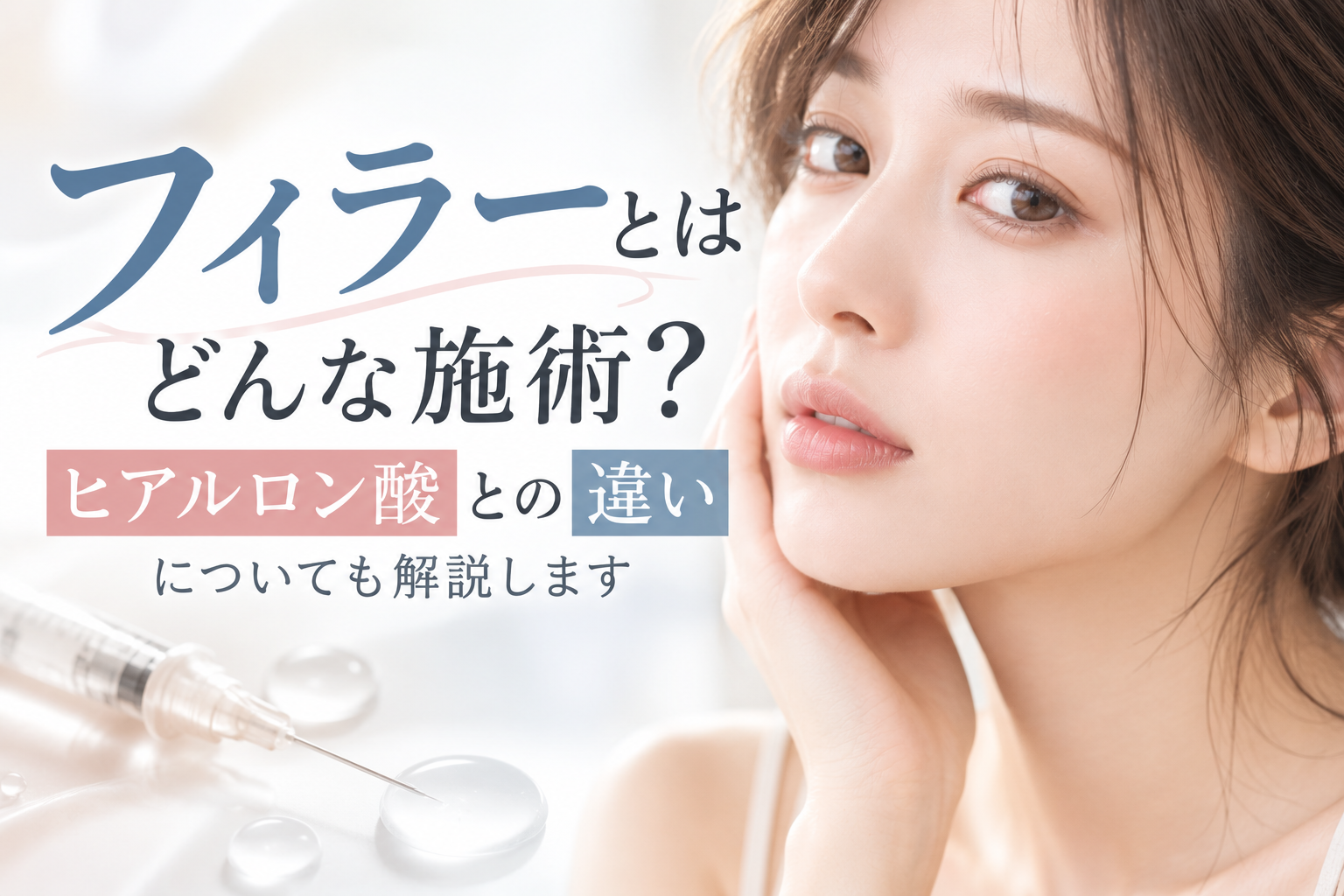 フィラーとはどんな施術?ヒアルロン酸との違いについても解説します