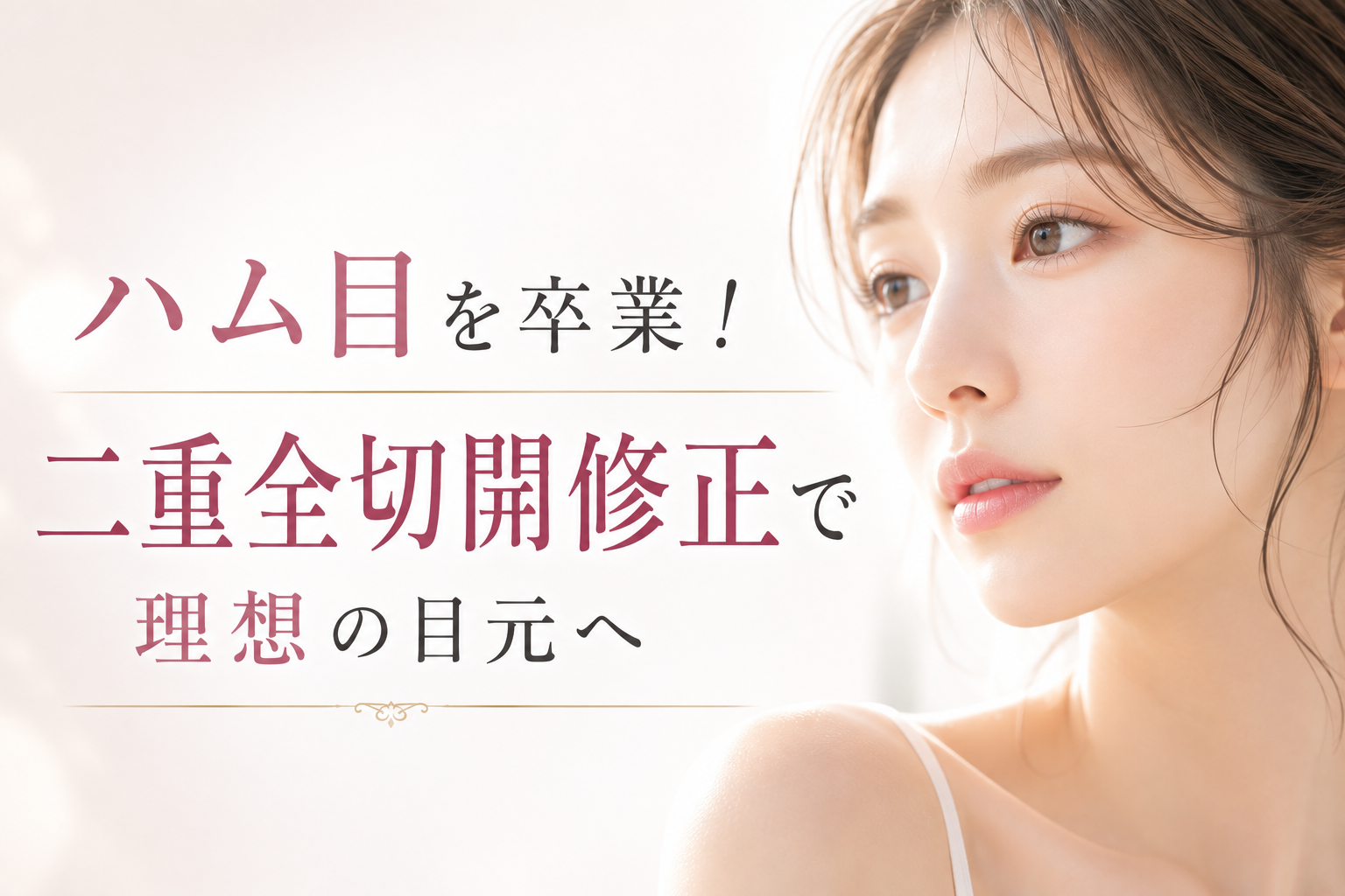 ハム目を卒業！二重全切開修正で理想の目元へ～アモーレクリニックでの解決策～