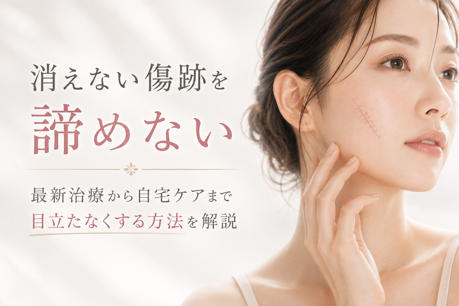 消えない傷跡を諦めない！最新治療法から自宅ケアまで、目立たなくする方法を徹底解説