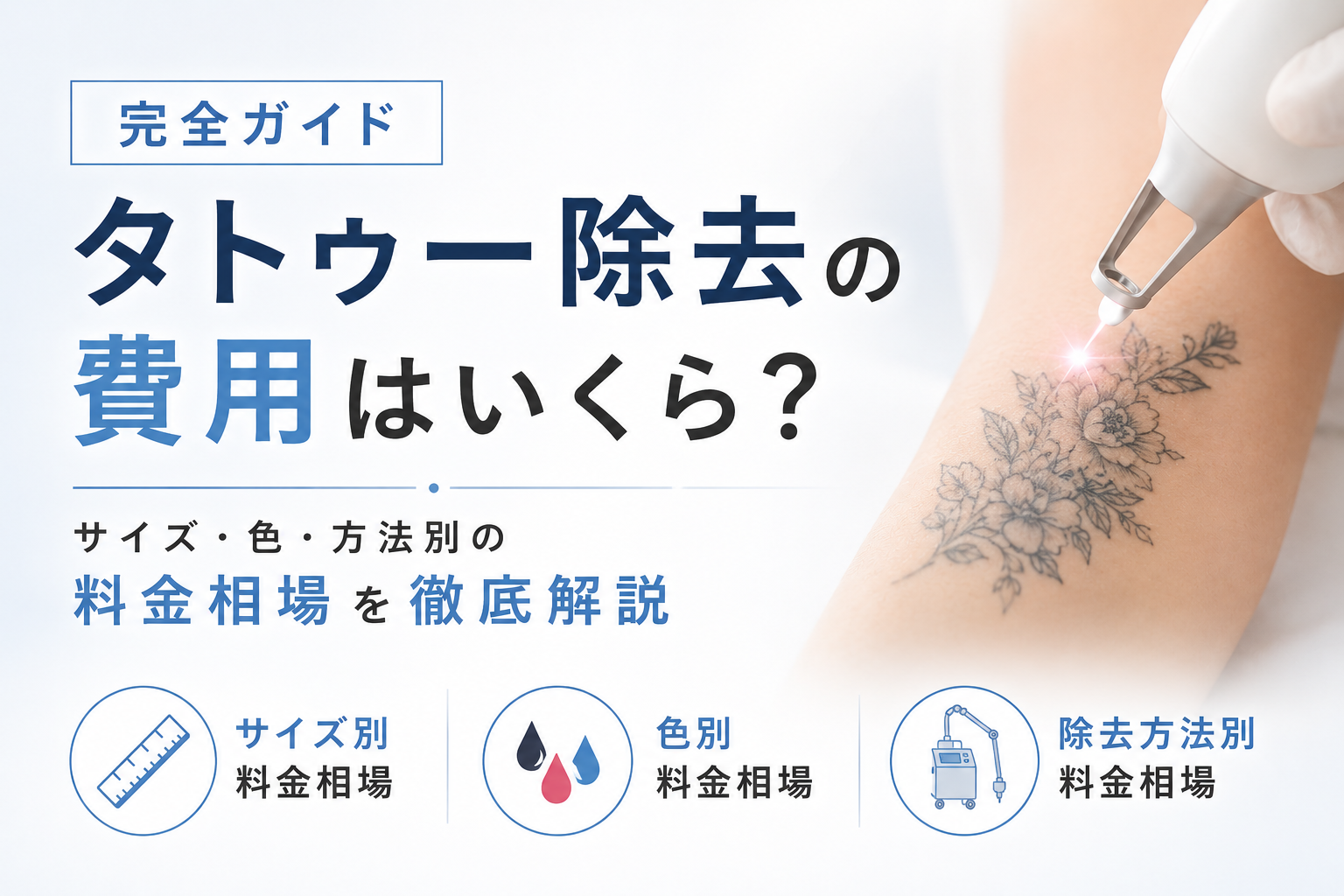 【完全ガイド】タトゥー除去の費用はいくら？サイズ・色・方法別の料金相場を徹底解説