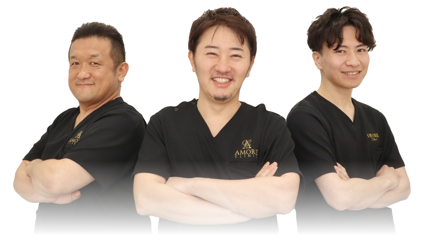 「形成外科出身 鈴木秀明医師」「心臓外科出身 後藤祐樹医師」「形成外科出身 森本剛医師」